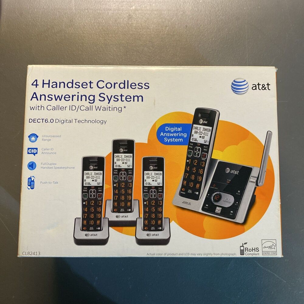 AT&T CL82513 (4) Handset Cordless Answering System Caller ID & Call Waiting